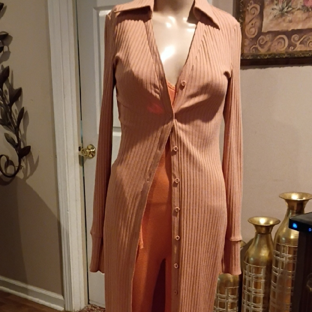 Women's Tan Cardigan Sweater